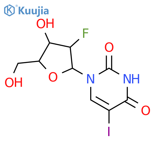 1-[(2R,3S,4R,5R)-3-fluoro-4-hydroxy-5-(hydroxymethyl)oxolan-2-yl]-5-iodo-1,2,3,4-tetrahydropyrimidine-2,4-dione structure