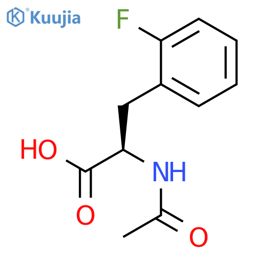 (2R)-2-acetamido-3-(2-fluorophenyl)propanoic acid structure