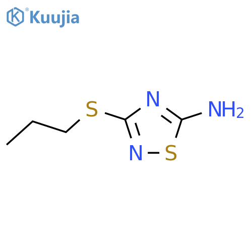 3-(propylsulfanyl)-1,2,4-thiadiazol-5-amine structure