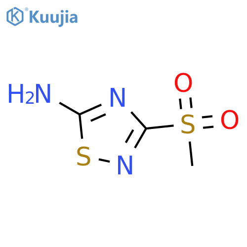 3-methanesulfonyl-1,2,4-thiadiazol-5-amine structure