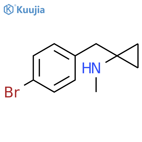 1-(4-bromophenyl)methyl-N-methylcyclopropan-1-amine structure