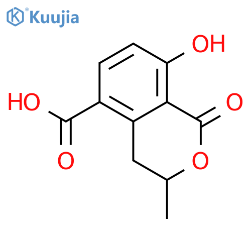 1H-2-Benzopyran-5-carboxylic acid,3,4-dihydro-8-hydroxy-3-methyl-1-oxo- structure