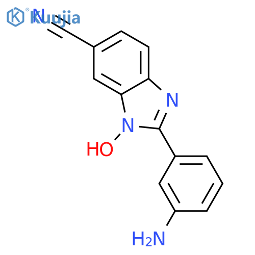 1H-Benzimidazole-6-carbonitrile, 2-(3-aminophenyl)-1-hydroxy- structure