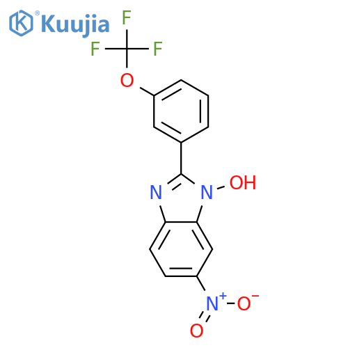 1H-Benzimidazole, 1-hydroxy-6-nitro-2-[3-(trifluoromethoxy)phenyl]- structure