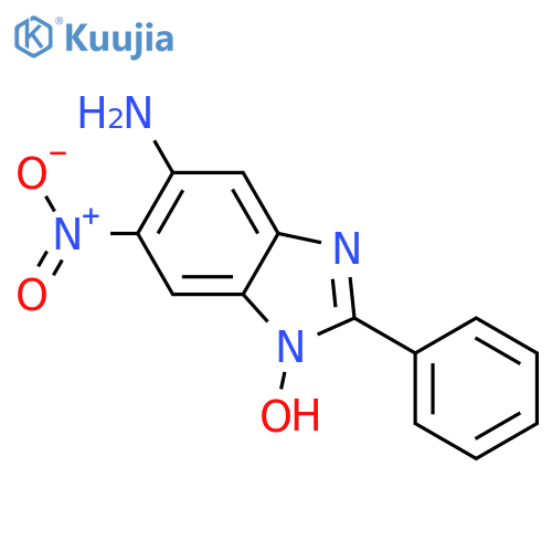 1H-BENZIMIDAZOL-5-AMINE, 1-HYDROXY-6-NITRO-2-PHENYL- structure