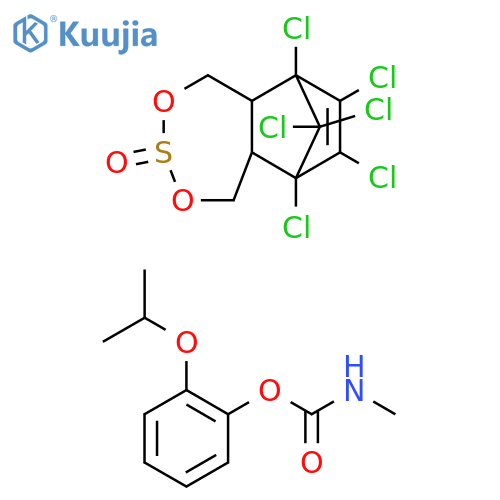 Phenol, 2-(1-methylethoxy)-, methylcarbamate, mixt. with 6,7,8,9,10,10-hexachloro-1,5,5a,6,9,9a-hexahydro-6,9-methano-2,4,3-benzodioxathiepin 3-oxide (9CI) structure