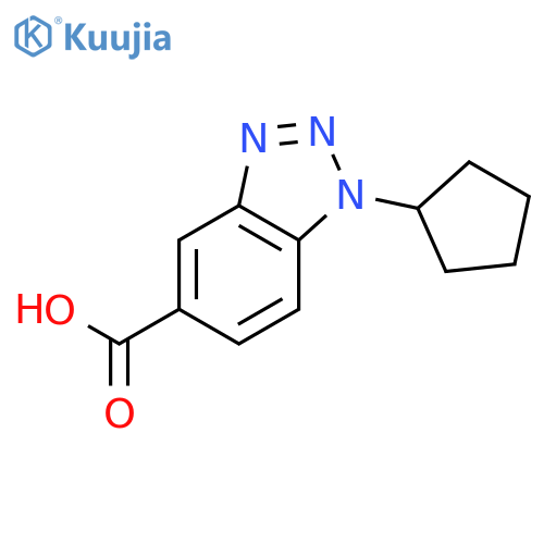 1-Cyclopentyl-1,2,3-benzotriazole-5-carboxylic acid structure