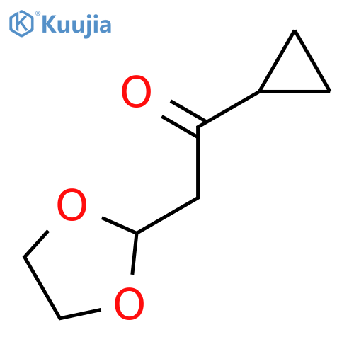 1-Cyclopropyl-2-(1,3-dioxolan-2-yl)-ethanone structure