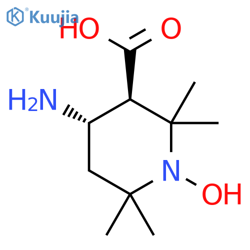 (3S,4S)-4-Amino-1-oxyl-2,2,6,6-(3R,4R)-tetramethylpiperidine-3-carboxylic Acid structure