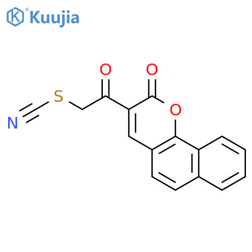 THIOCYANIC ACID, 2-OXO-2-(2-OXO-2H-NAPHTHO[1,2-B]PYRAN-3-YL)ETHYL ESTER structure