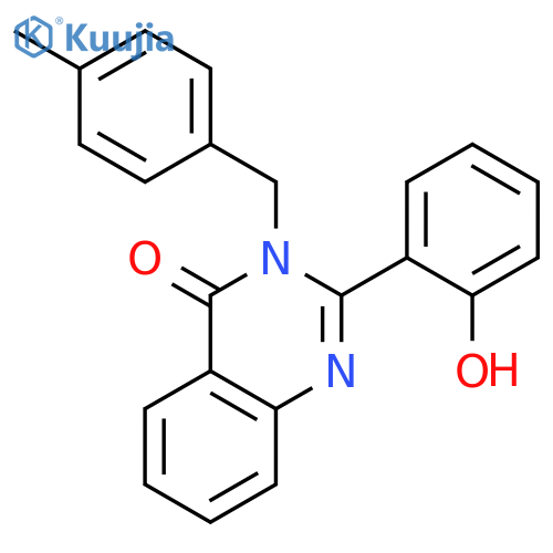 4(3H)-Quinazolinone, 2-(2-hydroxyphenyl)-3-[(4-methylphenyl)methyl]- structure