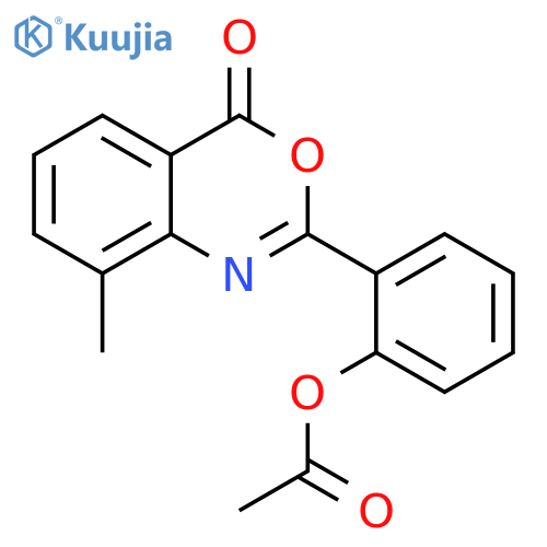 4H-3,1-Benzoxazin-4-one, 2-[2-(acetyloxy)phenyl]-8-methyl- structure