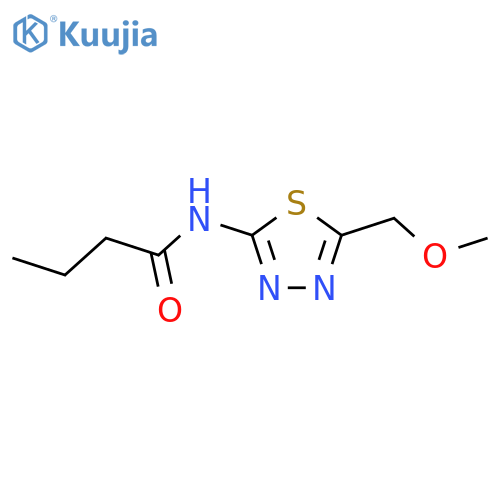 N-[5-(methoxymethyl)-1,3,4-thiadiazol-2-yl]butanamide structure