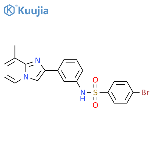 4-bromo-N-(3-{8-methylimidazo1,2-apyridin-2-yl}phenyl)benzene-1-sulfonamide structure