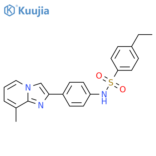 4-ethyl-N-(4-{8-methylimidazo1,2-apyridin-2-yl}phenyl)benzene-1-sulfonamide structure