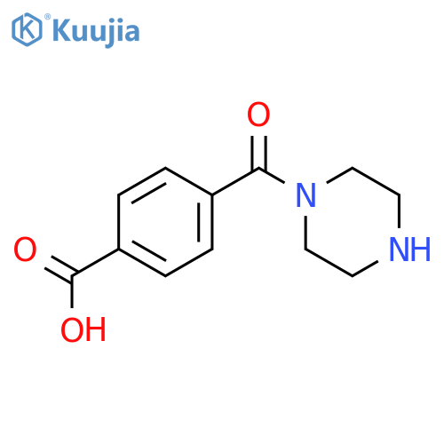 4-(piperazine-1-carbonyl)-benzoic acid structure