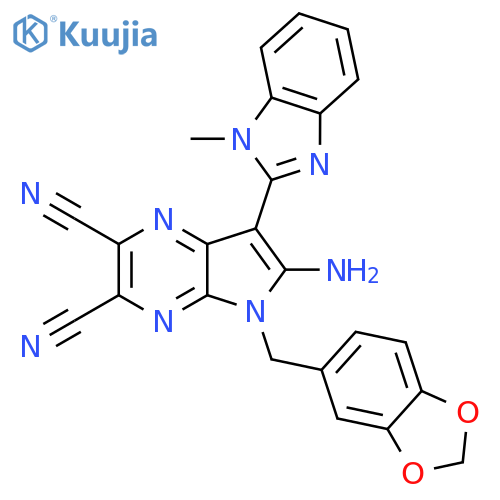 6-Amino-5-(1,3-b]pyrazine-2,3-dicarbonitril e structure