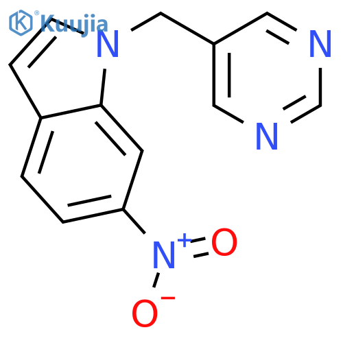 1H-Indole, 6-nitro-1-(5-pyrimidinylmethyl)- structure