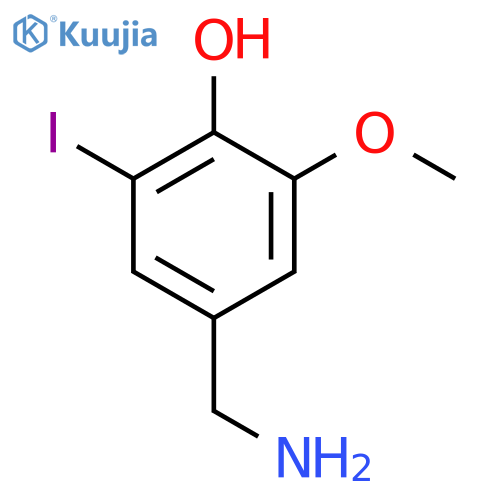 Phenol, 4-(aminomethyl)-2-iodo-6-methoxy- structure
