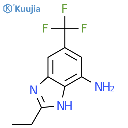 1H-BENZIMIDAZOL-4-AMINE, 2-ETHYL-6-(TRIFLUOROMETHYL)- structure