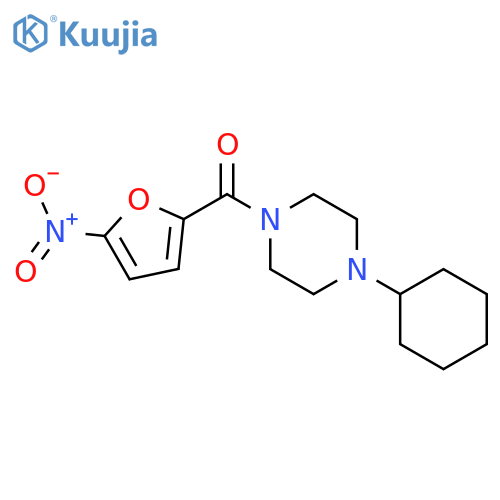Piperazine, 1-cyclohexyl-4-[(5-nitro-2-furanyl)carbonyl]- structure