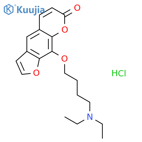 9-[4-(diethylamino)butoxy]-7H-furo[3,2-g]chromen-7-one hydrochloride (1:1) structure