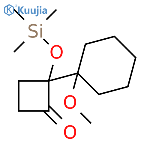 Cyclobutanone, 2-(1-methoxycyclohexyl)-2-[(trimethylsilyl)oxy]- structure