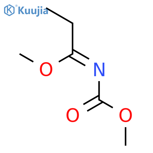 Propanimidic acid, N-(methoxycarbonyl)-, methyl ester structure