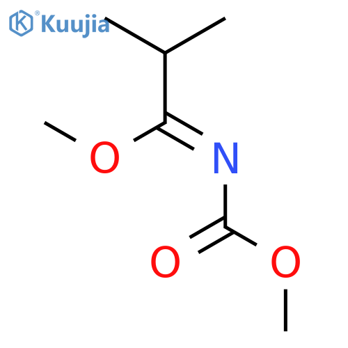 Propanimidic acid, N-(methoxycarbonyl)-2-methyl-, methyl ester structure