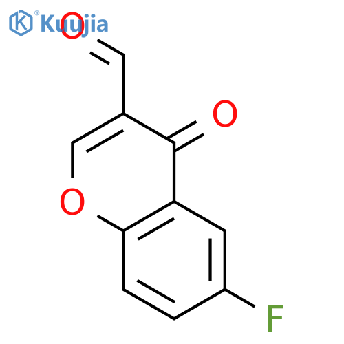 6-fluoro-4-oxo-4H-chromene-3-carbaldehyde structure