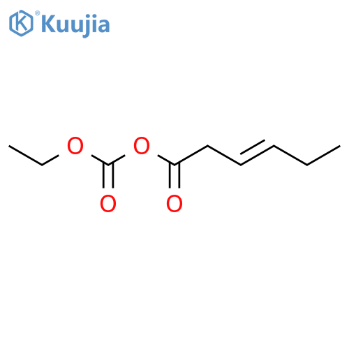 3-Hexenoic acid, anhydride with ethyl hydrogen carbonate, (E)- (9CI) structure