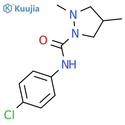 1-Pyrazolidinecarboxamide, N-(4-chlorophenyl)-2,4-dimethyl- structure