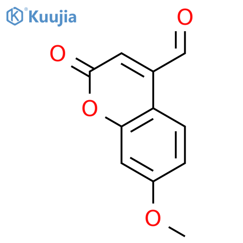 2H-1-Benzopyran-4-carboxaldehyde, 7-methoxy-2-oxo- structure