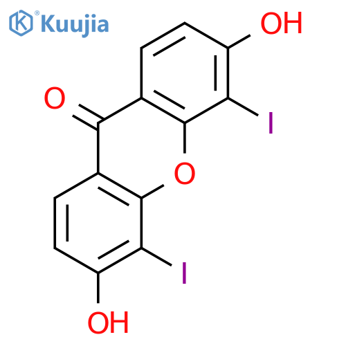 9H-Xanthen-9-one, 3,6-dihydroxy-4,5-diiodo- structure
