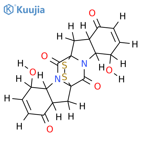 (6aR)-4t,11t-dihydroxy-(4at,7ac,11at,14ac)-4,4a,7,7a,11,11a,14,14a-octahydro-6ar,13ac-epidisulfano-pyrazino[1,2-a;4,5-a']diindole-1,6,8,13-tetraone structure