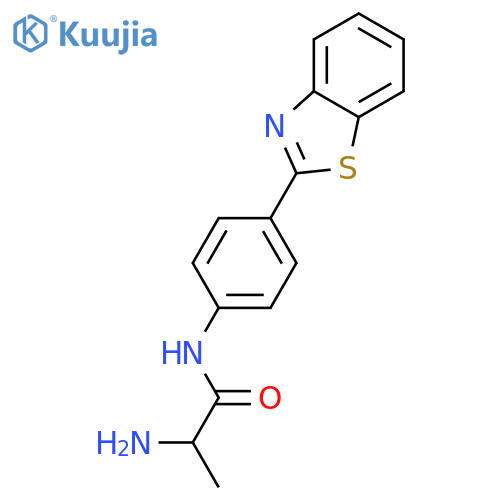Propanamide, 2-amino-N-[4-(2-benzothiazolyl)phenyl]-, (2S)- structure