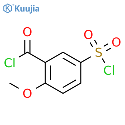 Benzoyl chloride, 5-(chlorosulfonyl)-2-methoxy- structure
