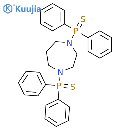1H-1,4-Diazepine, 1,4-bis(diphenylphosphinothioyl)hexahydro- structure