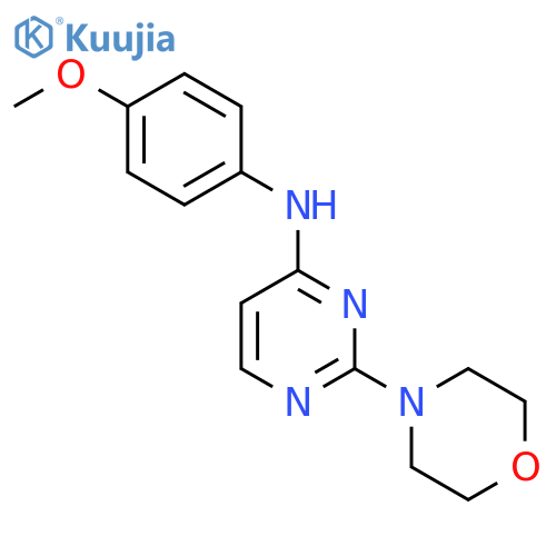 4-PYRIMIDINAMINE, N-(4-METHOXYPHENYL)-2-(4-MORPHOLINYL)- structure