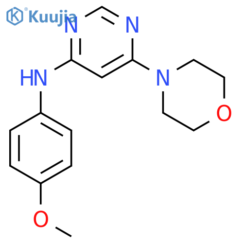 4-PYRIMIDINAMINE, N-(4-METHOXYPHENYL)-6-(4-MORPHOLINYL)- structure
