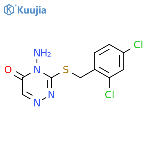 4-amino-3-{(2,4-dichlorophenyl)methylsulfanyl}-4,5-dihydro-1,2,4-triazin-5-one structure