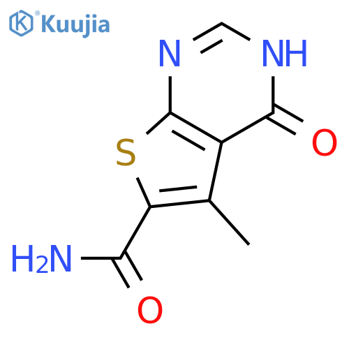 5-methyl-4-oxo-3H,4H-thieno2,3-dpyrimidine-6-carboxamide structure