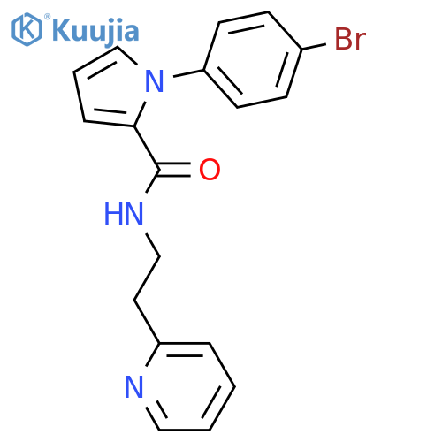 1-(4-BROMOPHENYL)-N-[2-(2-PYRIDINYL)ETHYL]-1H-PYRROLE-2-CARBOXAMIDE structure
