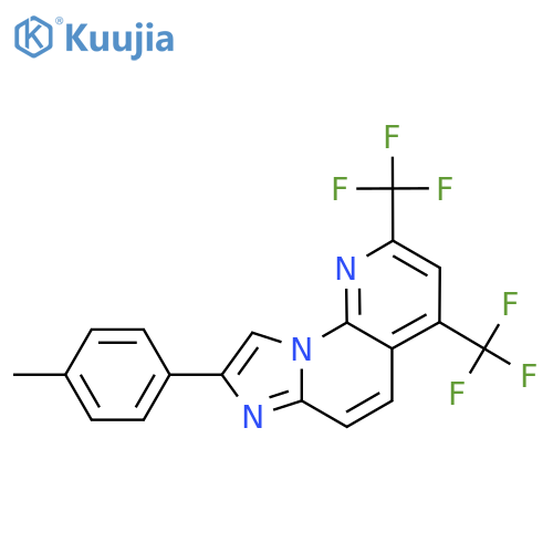 8-(4-Methylphenyl)-2,4-bis(trifluoromethyl)imidazo[1,2-a][1,8]naphthyridine structure