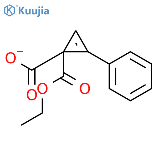 2-Cyclopropene-1,1-dicarboxylic acid, 2-phenyl-, monoethyl ester structure