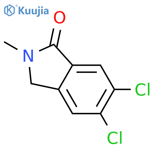1H-ISOINDOL-1-ONE, 5,6-DICHLORO-2,3-DIHYDRO-2-METHYL- structure