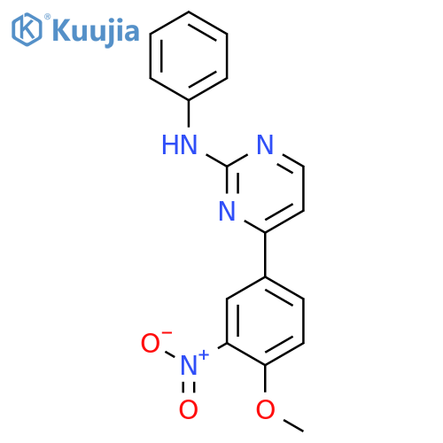 2-PYRIMIDINAMINE, 4-(4-METHOXY-3-NITROPHENYL)-N-PHENYL- structure