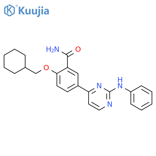 Benzamide, 2-(cyclohexylmethoxy)-5-[2-(phenylamino)-4-pyrimidinyl]- structure