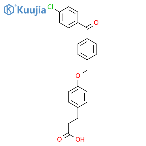 BENZENEPROPANOIC ACID, 4-[[4-(4-CHLOROBENZOYL)PHENYL]METHOXY]- structure