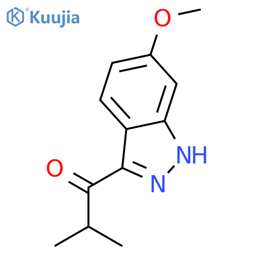 1-(6-methoxy-1H-indazol-3-yl)-2-methylpropan-1-one structure